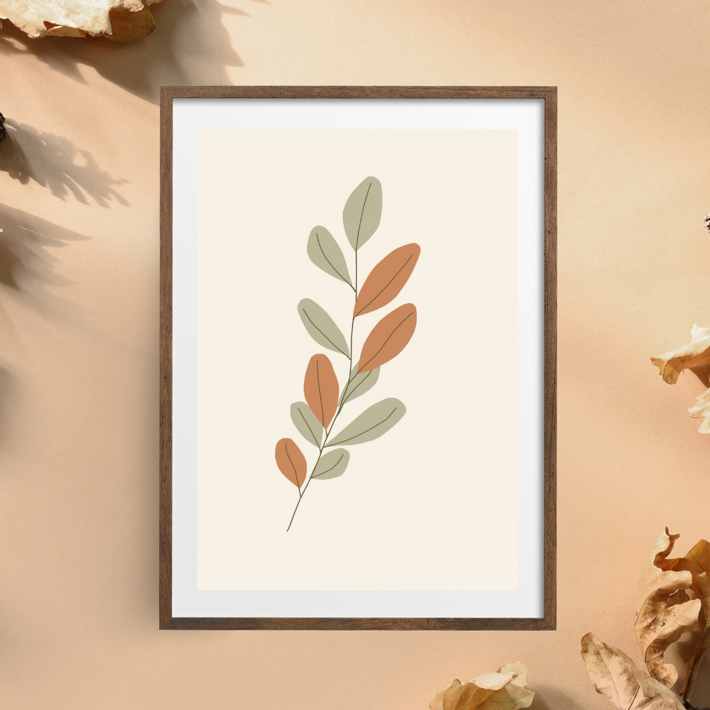 Minimalist Botanical Wall Art Bundle | Sage Green & Terracotta Printable Set | Modern Neutral Home Decor Digital Download